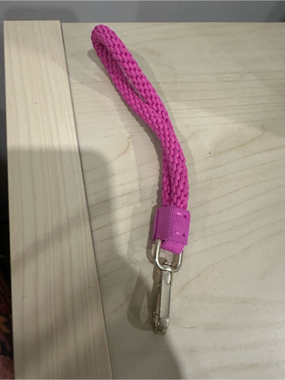 Rothyās Pink Braided Wrist Strap Keychain